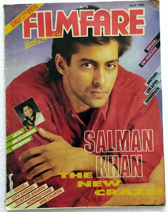 FILMFARE magazine side cover May 1990