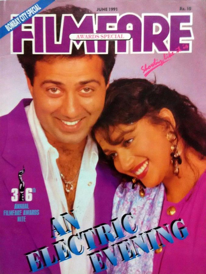FILMFARE magazine side cover June 1991