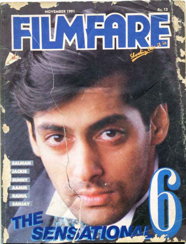 FILMFARE magazine side cover November 1991