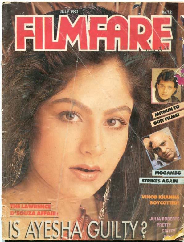 FILMFARE magazine side cover July 1992