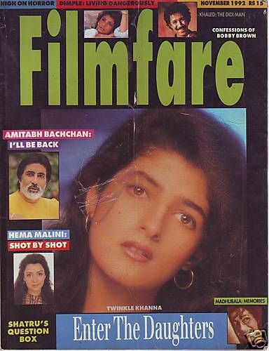 FILMFARE magazine side cover November 1992