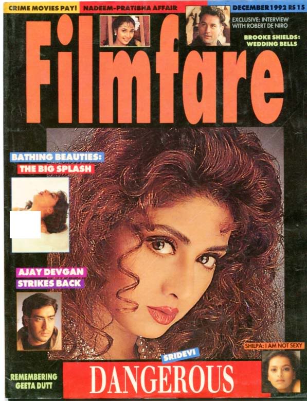 FILMFARE magazine side cover December 1992