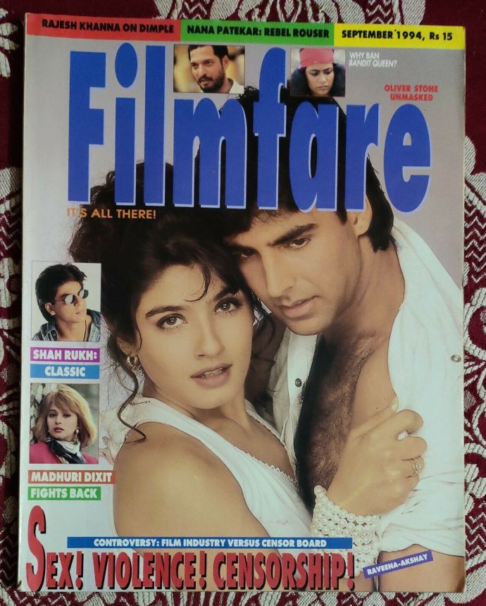 FILMFARE magazine side cover September 1994