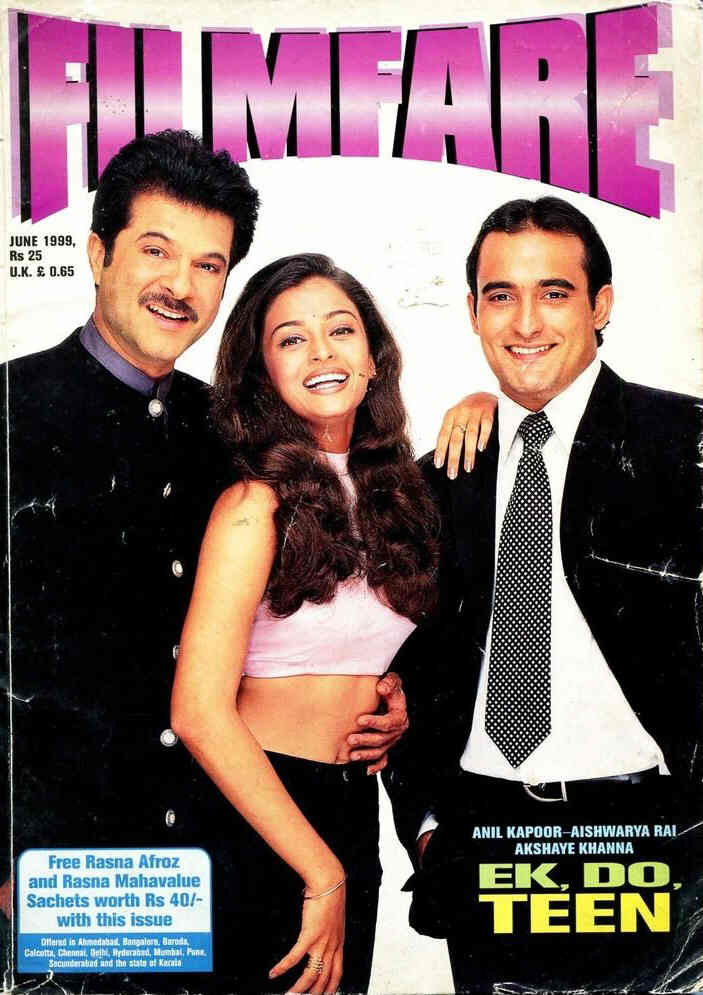 FILMFARE magazine side cover June 1999