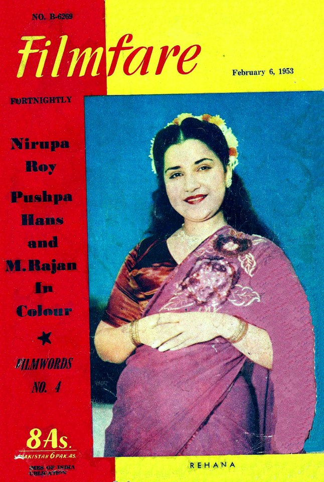 FILMFARE magazine side cover 6 February 1953
