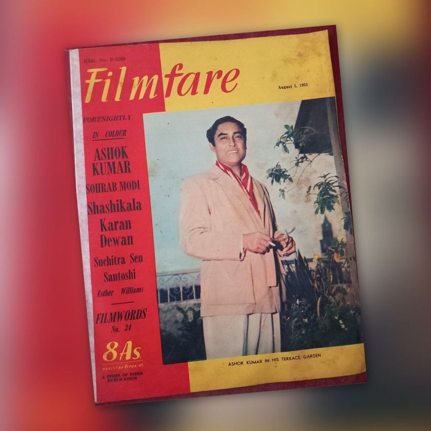 FILMFARE magazine side cover 5 August 1955