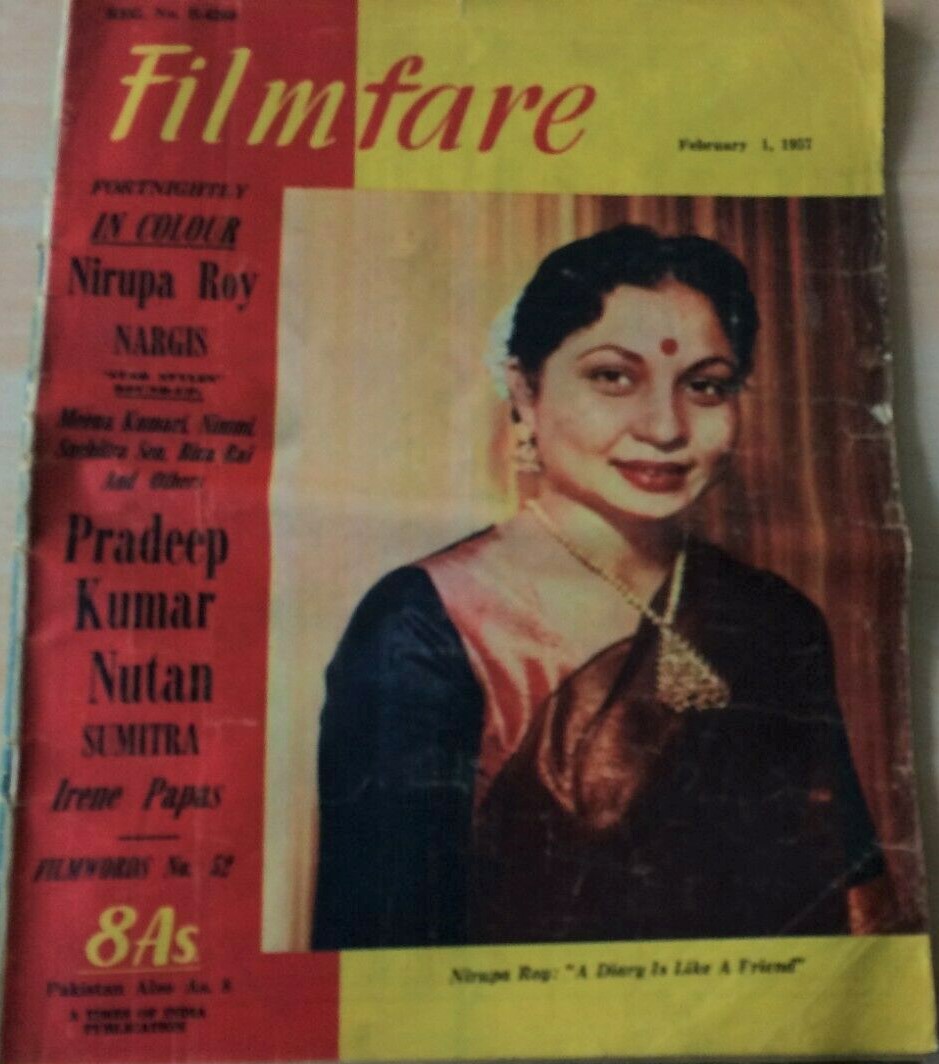 FILMFARE magazine side cover 1 February 1957
