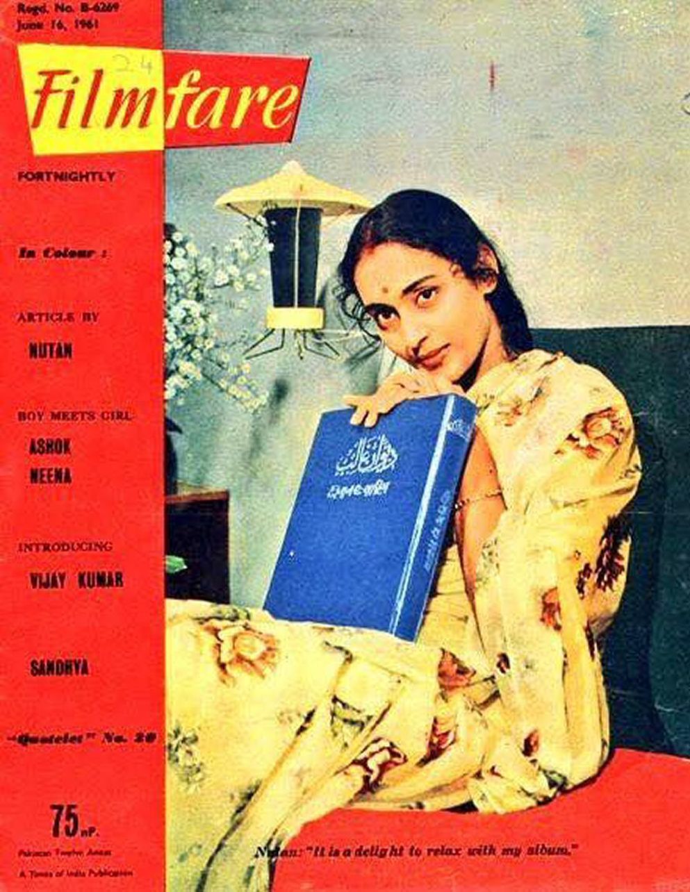 FILMFARE magazine side cover 16 June 1961