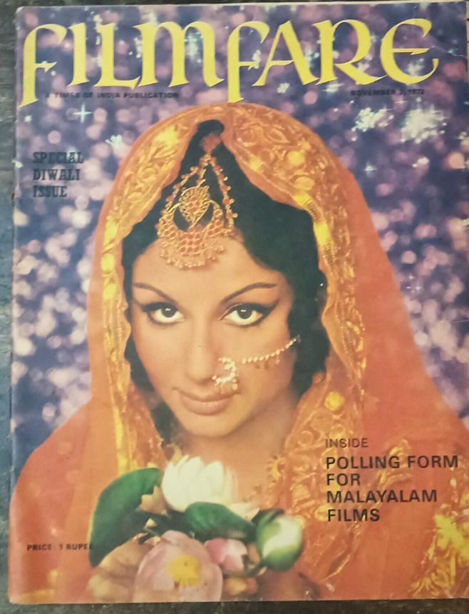 FILMFARE magazine side cover 3 September 1972