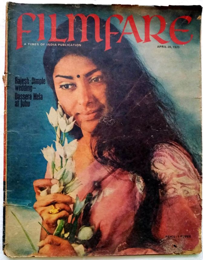 FILMFARE magazine side cover 20 April 1973