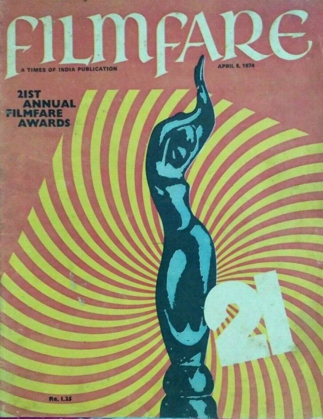FILMFARE magazine side cover 5 April 1974