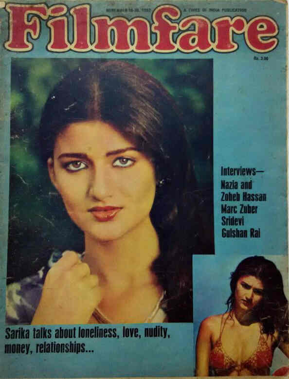 FILMFARE magazine side cover 16 November 1982