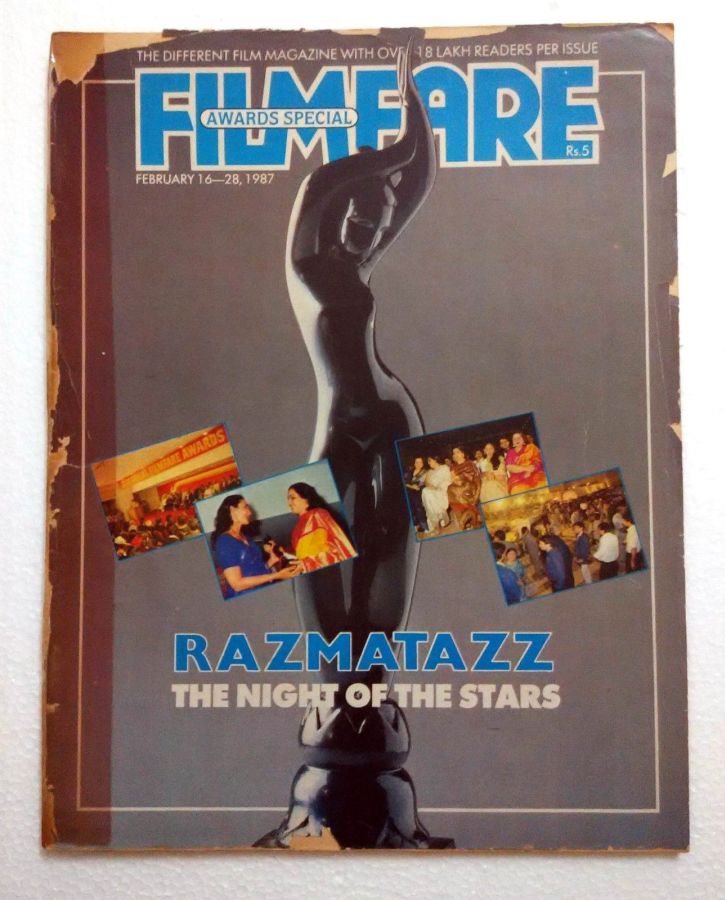 FILMFARE magazine side cover 16 February 1987
