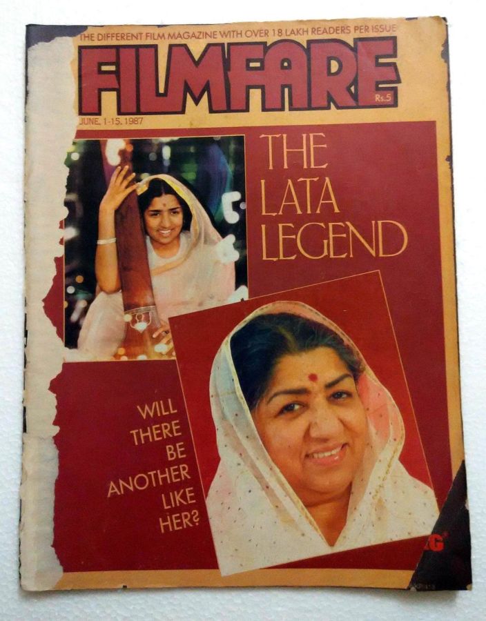 FILMFARE magazine side cover 1 June 1987