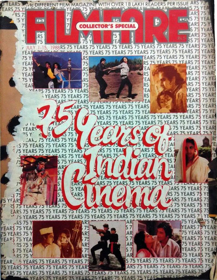 FILMFARE magazine side cover 1 July 1988