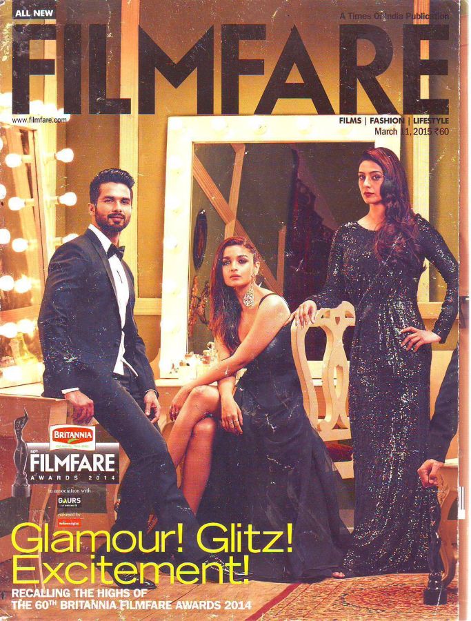 FILMFARE magazine side cover 11 March 2015