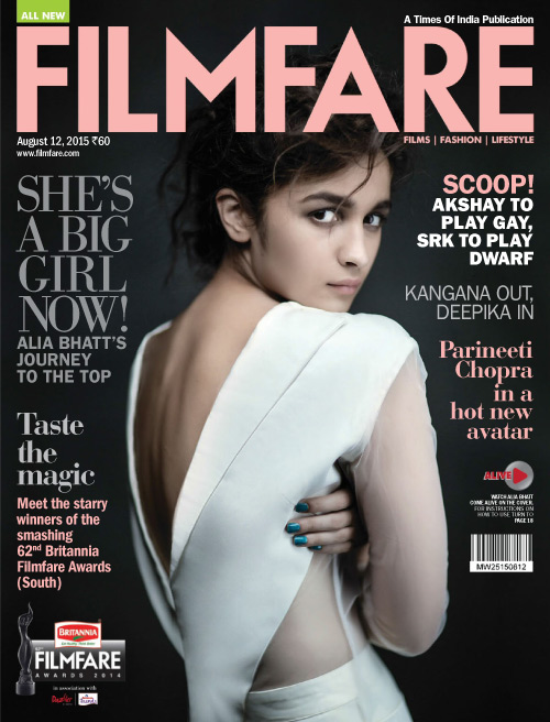 FILMFARE magazine side cover 12 August 2015