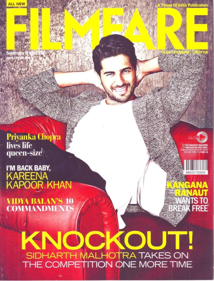 FILMFARE magazine side cover 9 September 2015