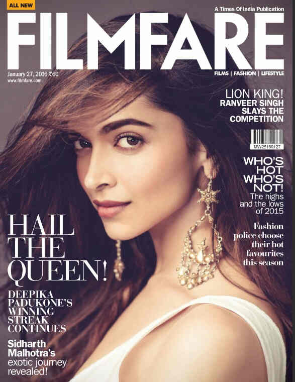 FILMFARE magazine side cover 27 January 2016