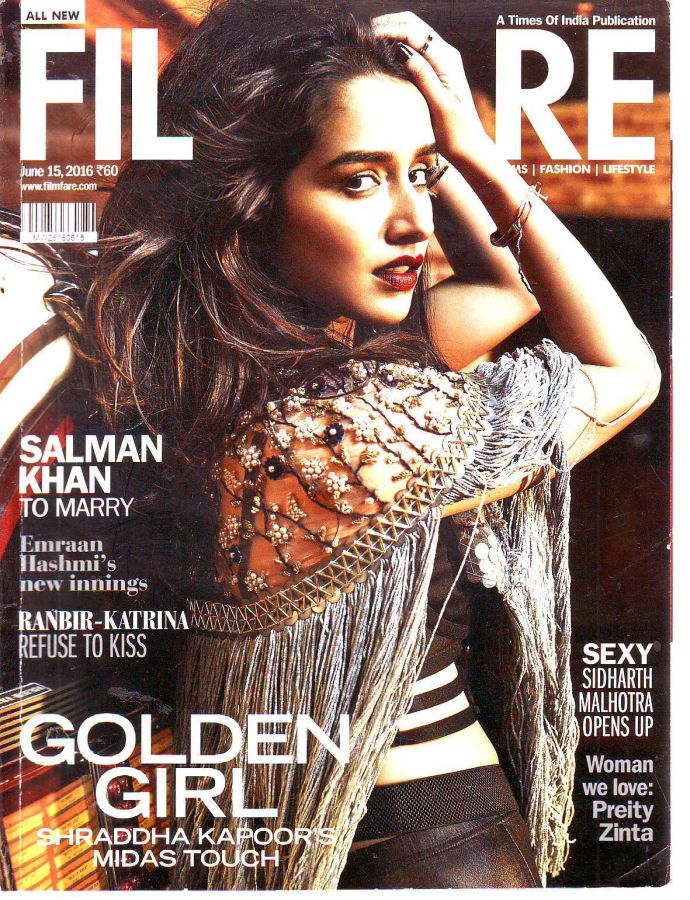 FILMFARE magazine side cover 15 June 2016