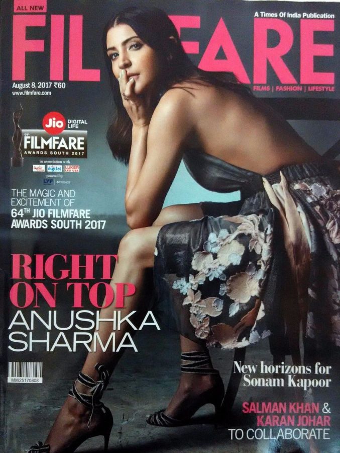 FILMFARE magazine side cover 8 August 2017
