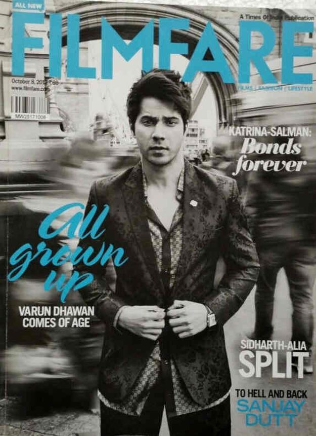 FILMFARE magazine side cover 8 October 2017
