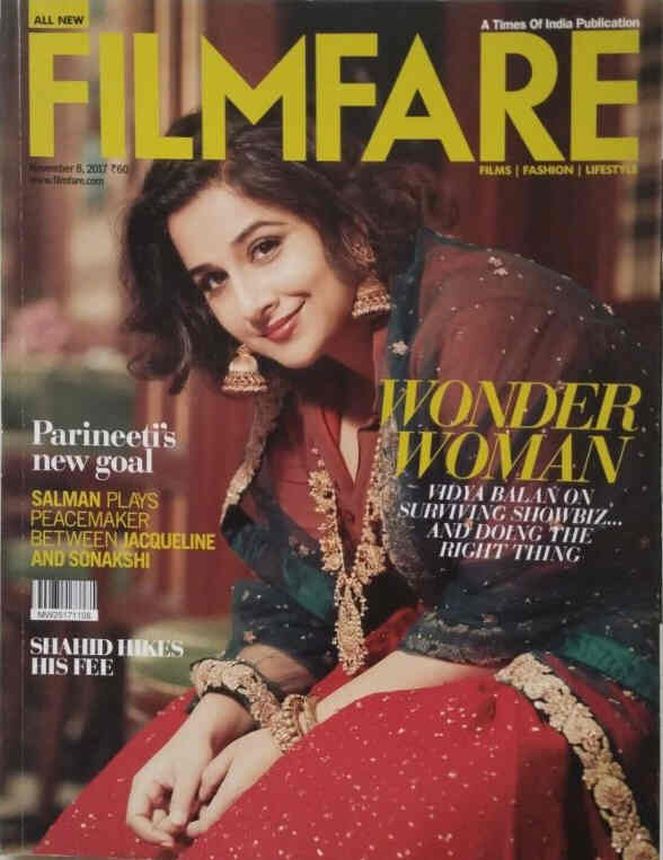 FILMFARE magazine side cover 8 November 2017