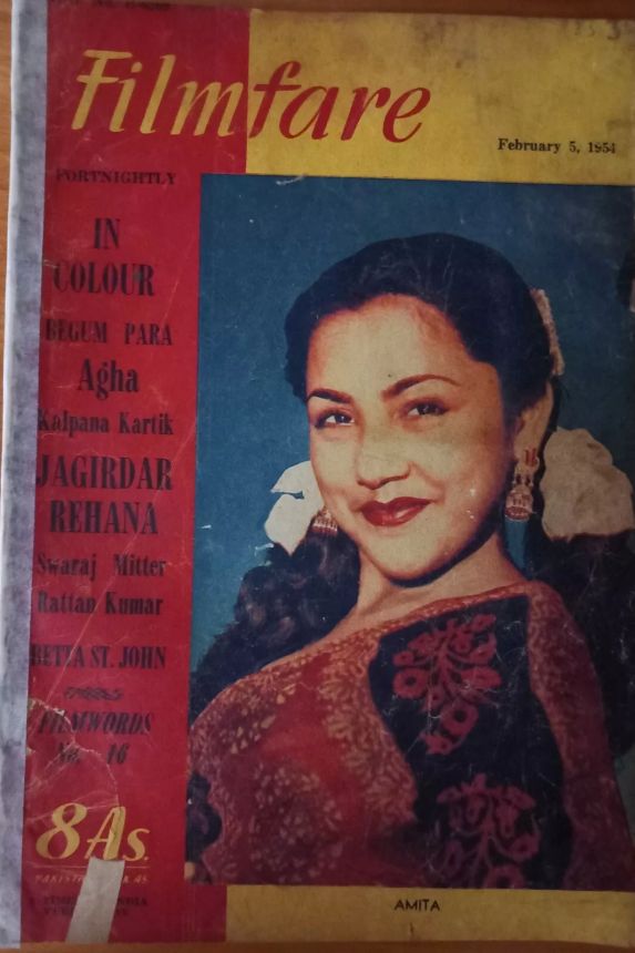 FILMFARE magazine side cover 5 February 1954