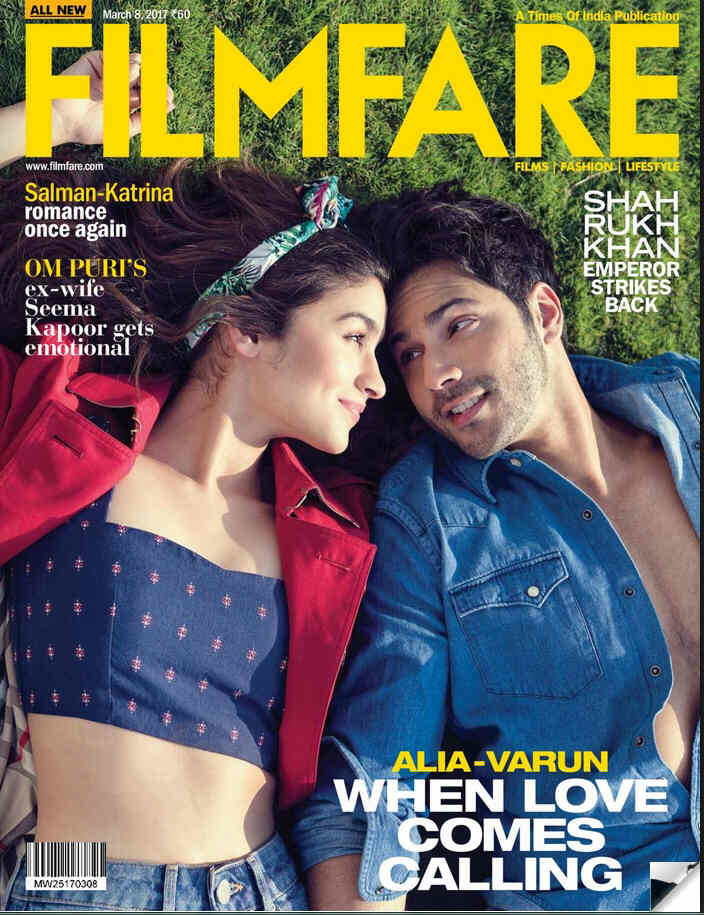 FILMFARE magazine side cover 8 March 2017
