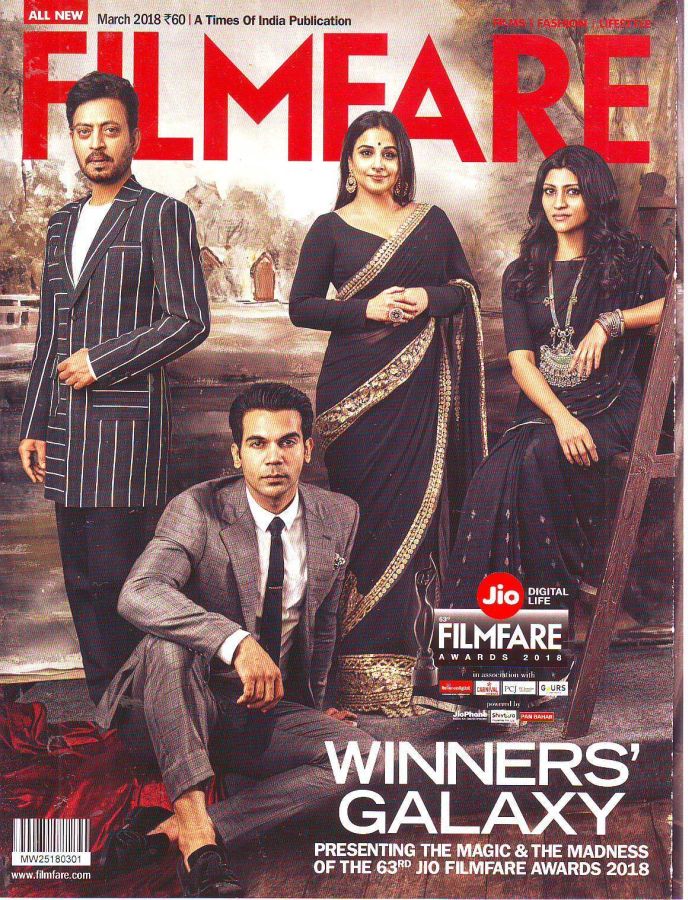 FILMFARE magazine side cover  March 2018