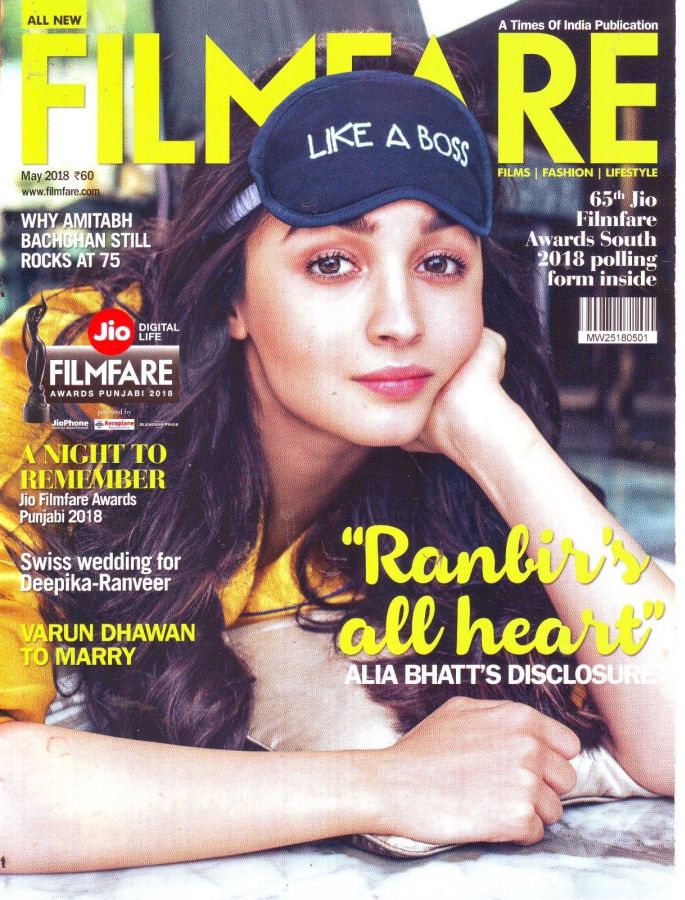 FILMFARE magazine side cover  May 2018