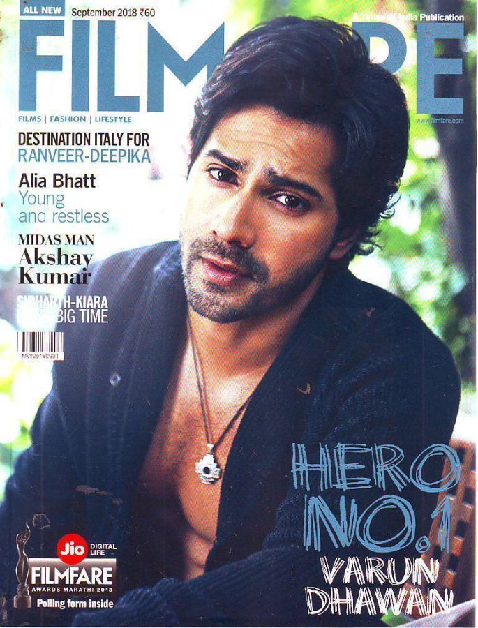 FILMFARE magazine side cover  September 2018