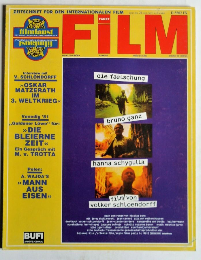 FILMFAUST magazine side cover Issue 24  1981