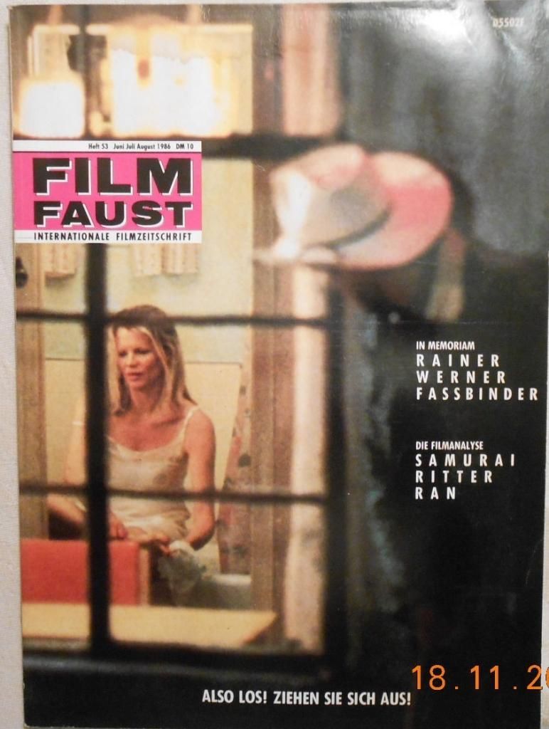 FILMFAUST magazine side cover Issue 53 June/July/August 1986