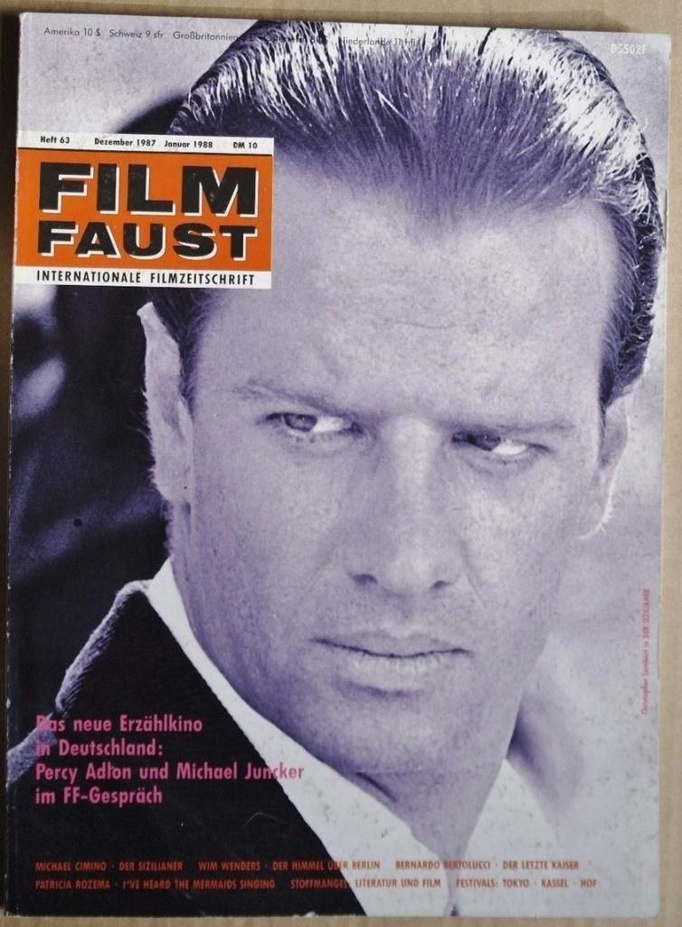 FILMFAUST magazine side cover Issue 63 December 1987