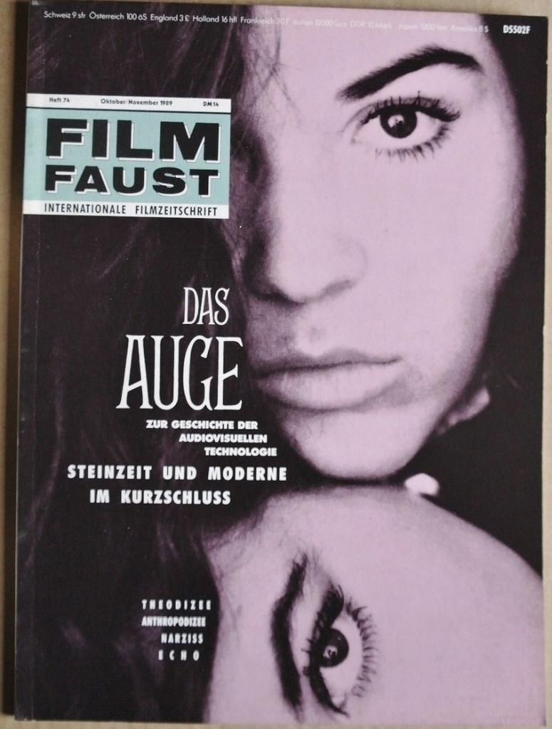 FILMFAUST magazine side cover Issue 74 October/November 1989