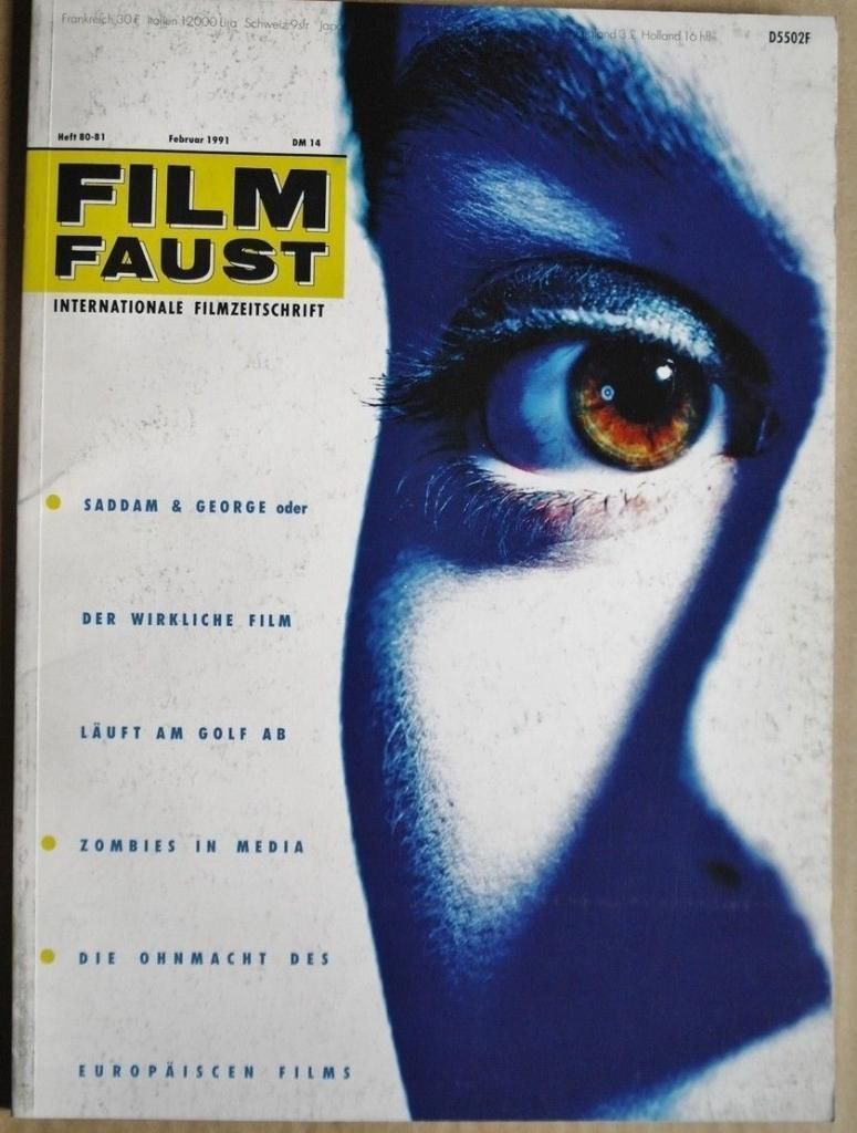 FILMFAUST magazine side cover Issue 80/81 February 1991