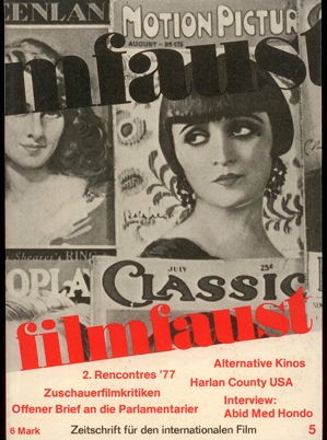 FILMFAUST magazine side cover Issue 5   1977