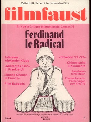 FILMFAUST magazine side cover Issue 6   1977