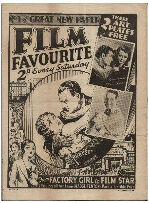 FILM FAVOURITE magazine side cover Issue 1 November, 14 1931