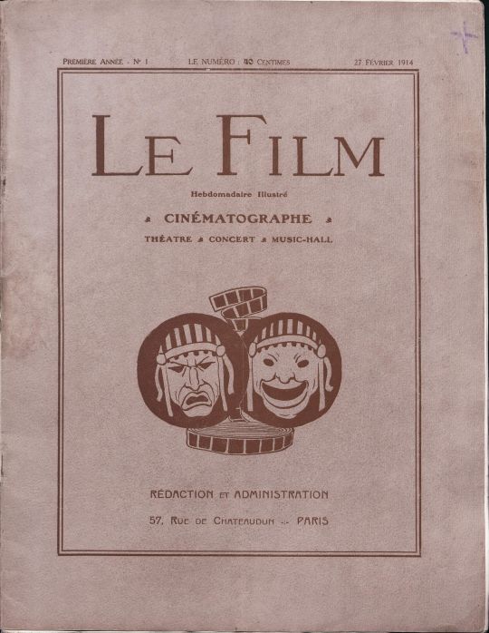 FILM (FR 1914) magazine side cover Issue 1 27 February 1914