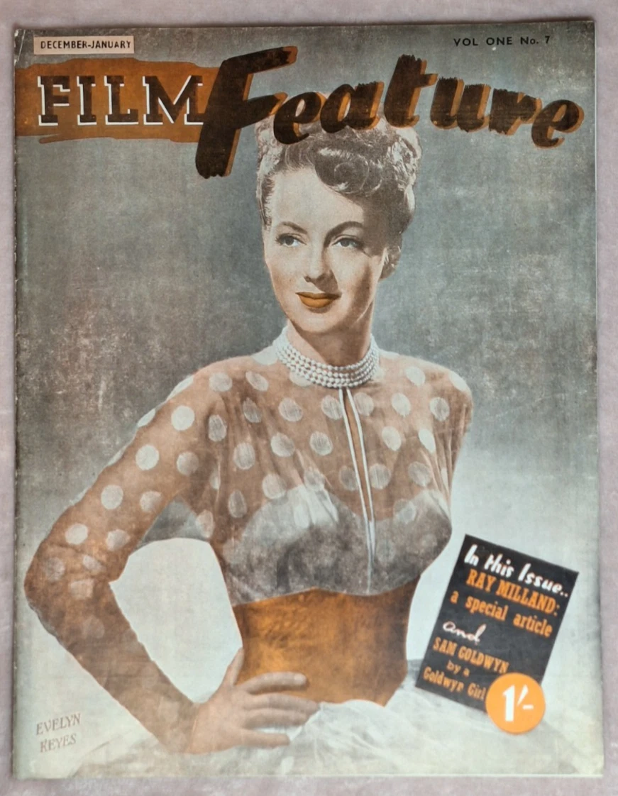 FILM FEATURE magazine side cover Issue 7  December 1946/ January 1947 