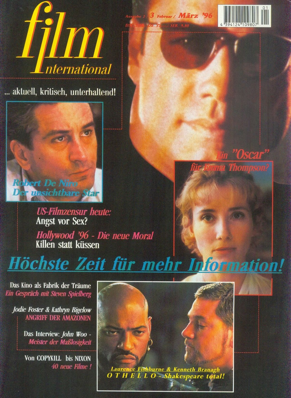 FILM INTERNATIONAL magazine side cover Issue 2-3 February/March 1996