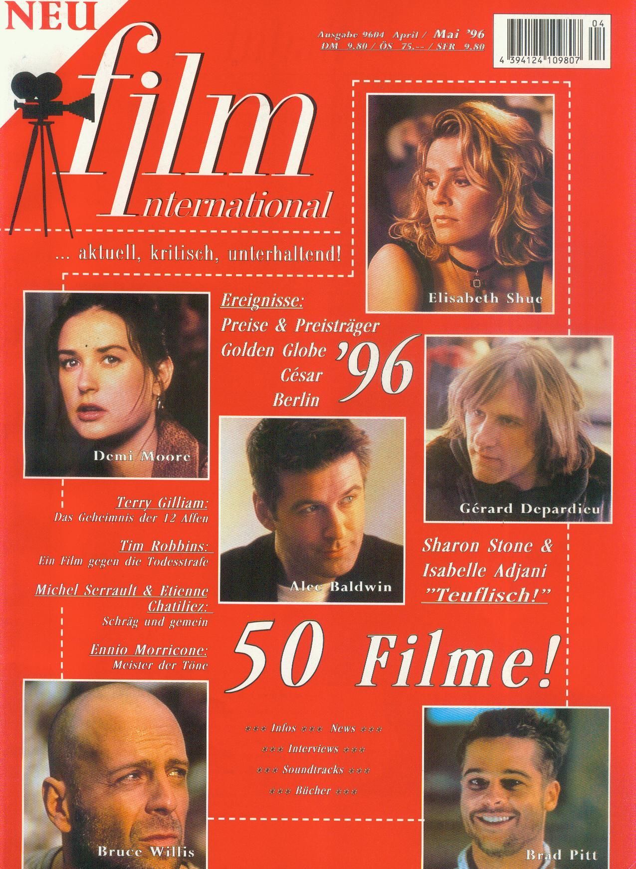 FILM INTERNATIONAL magazine side cover Issue 4 April/May 1996
