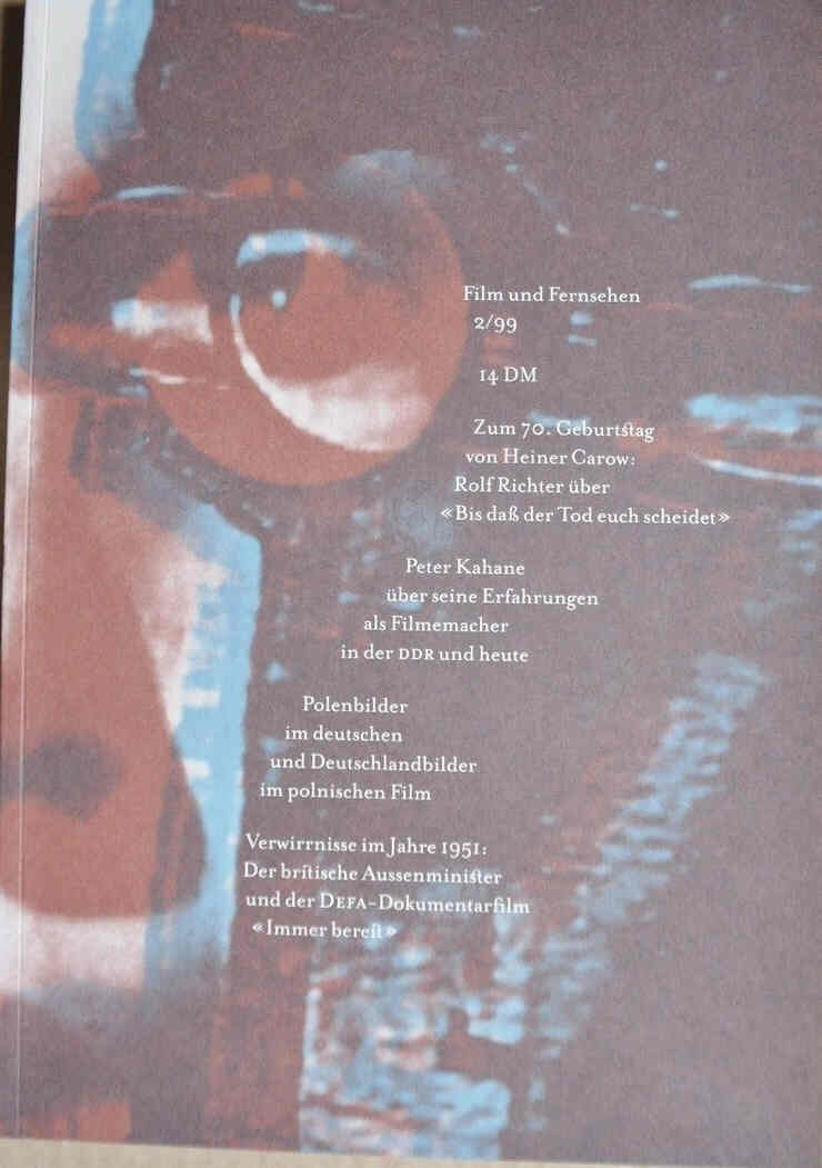 FILM UND FERNSEHEN magazine side cover Issue 2  1999