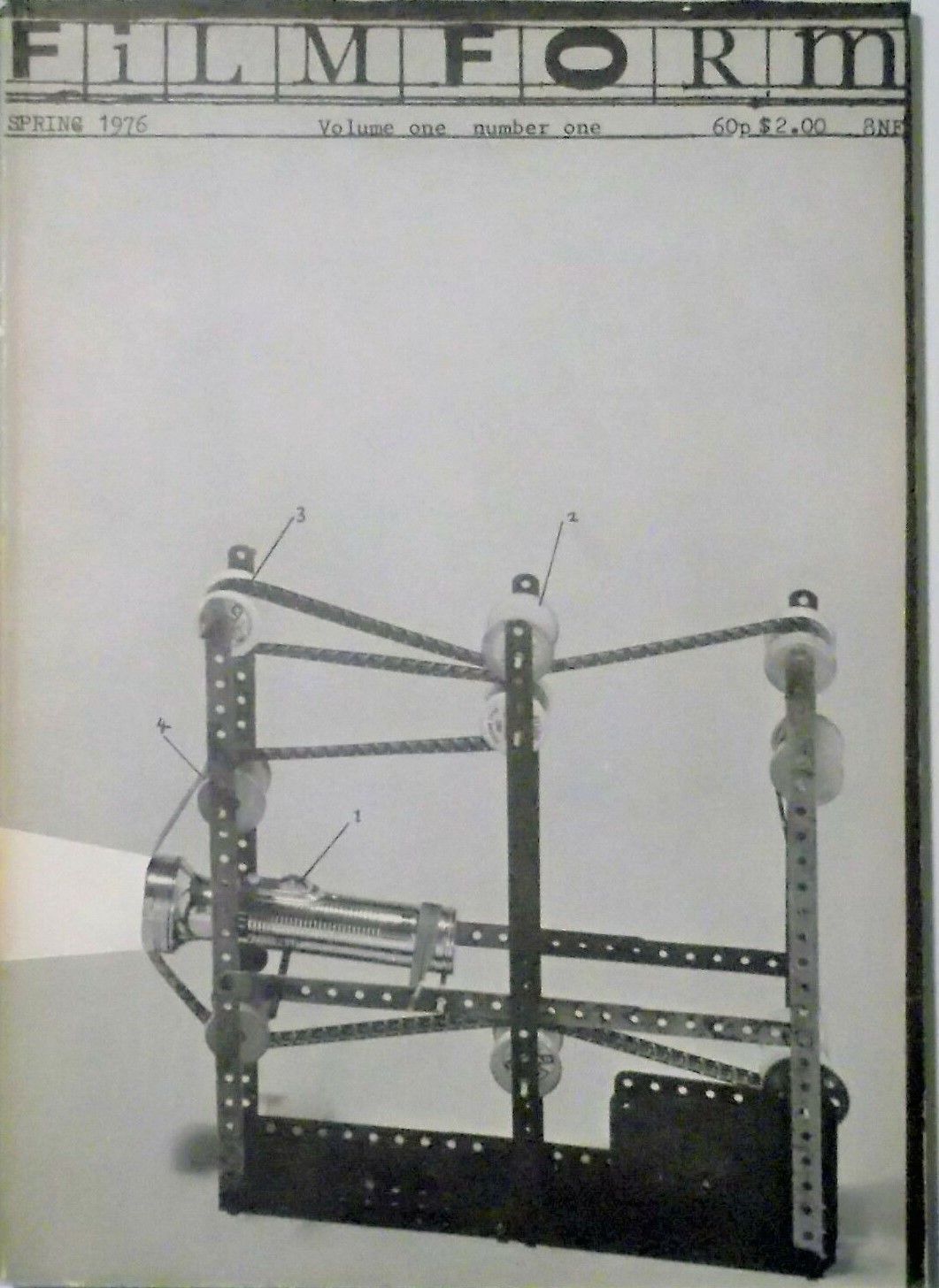 FILM FORM magazine side cover Issue 1 Spring 1976