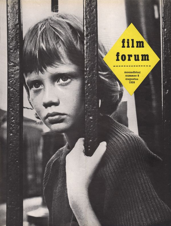 FILM FORUM (Neth) magazine side cover Issue 8  August 1959