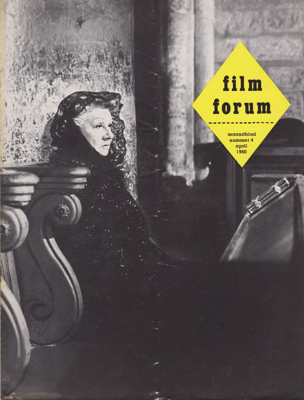 FILM FORUM (Neth) magazine side cover Issue 4  April 1960