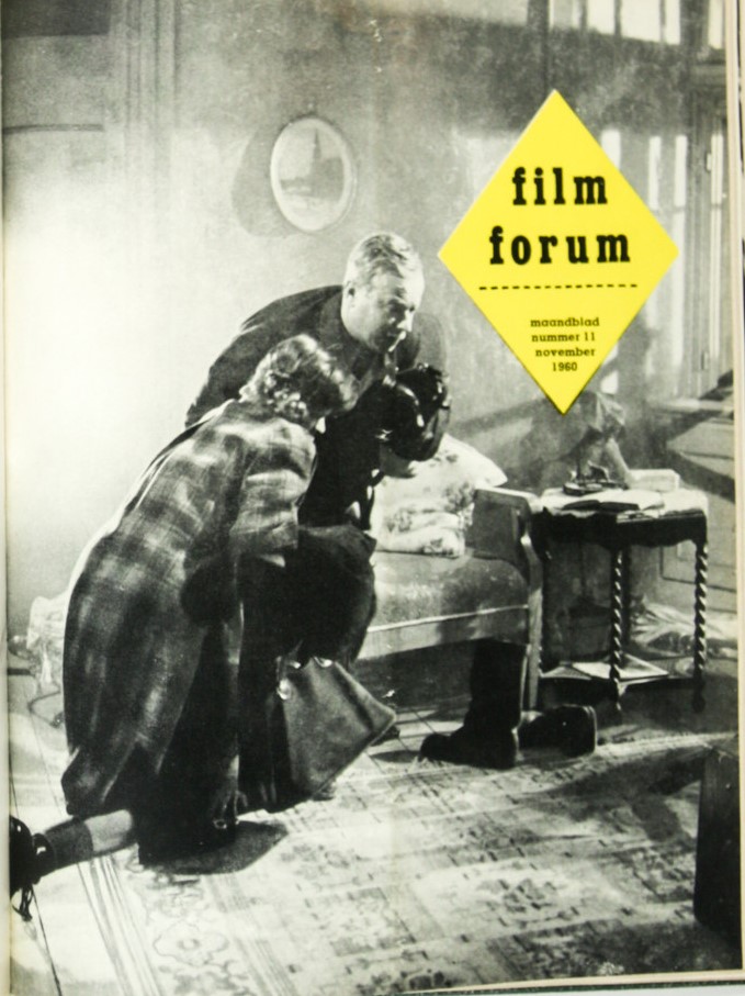 FILM FORUM (Neth) magazine side cover Issue 11  November 1960