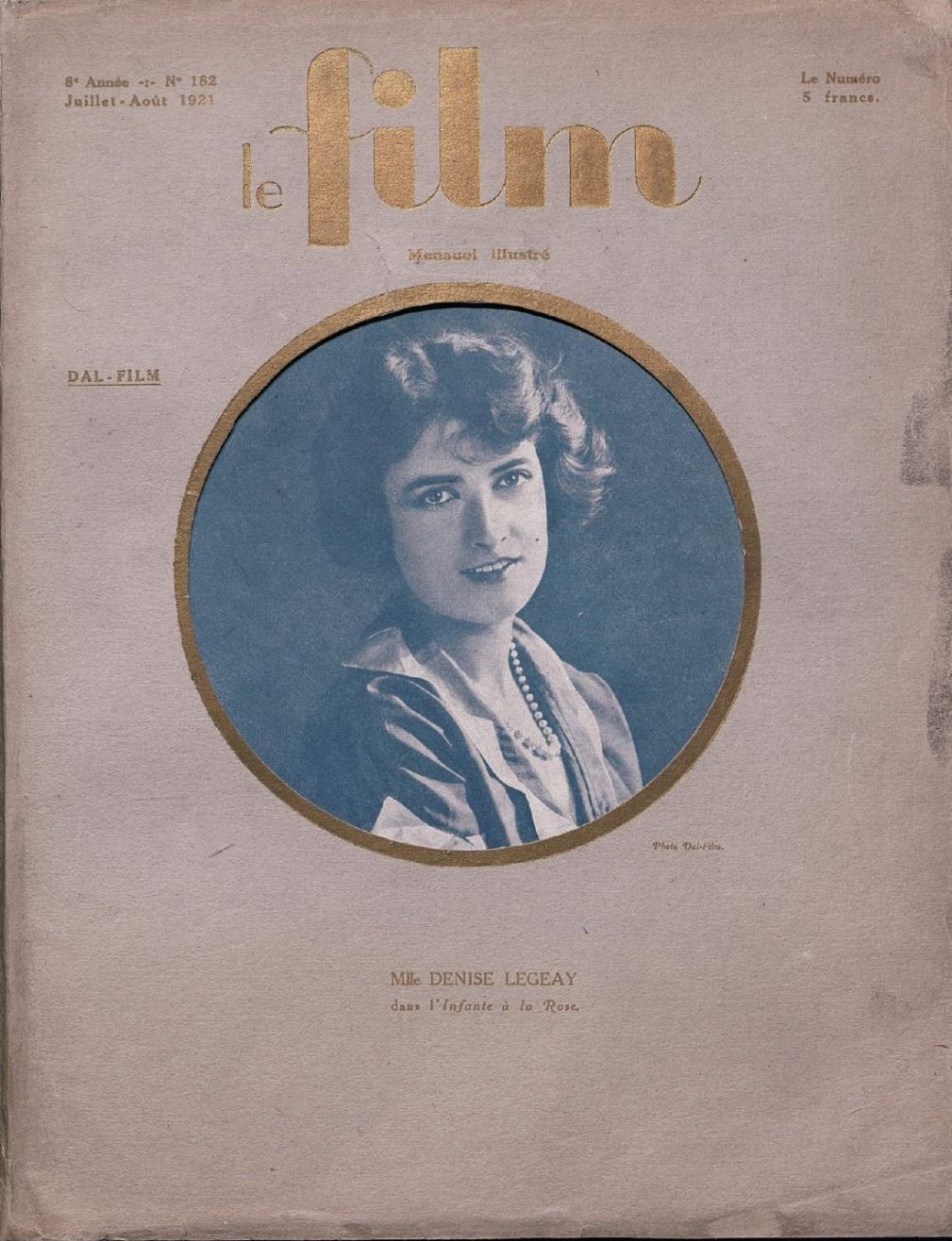 FILM (FR 1914) magazine side cover Issue 182  July/August 1921
